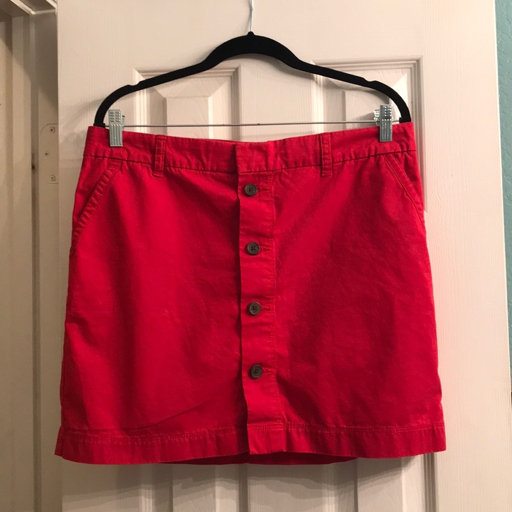 Red Tommy Hilfiger Chino Skirt